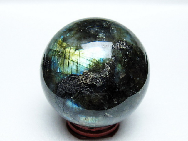 ラブラドライト丸玉 64mm [T484-2630]