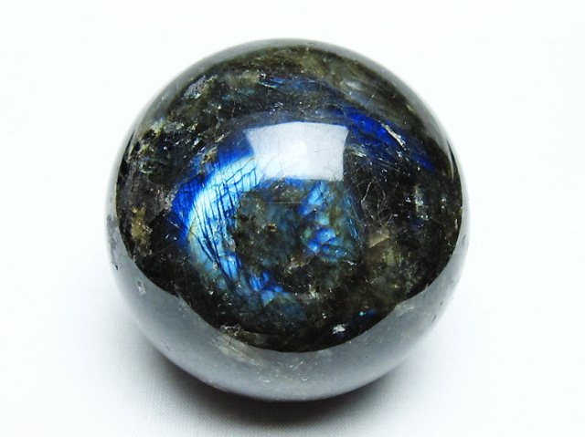 ラブラドライト丸玉 64mm [T484-2634]