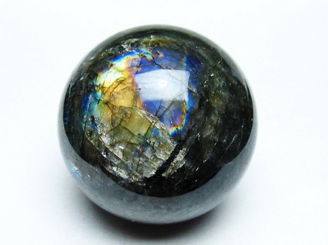 ラブラドライト丸玉 64mm [T484-2689]