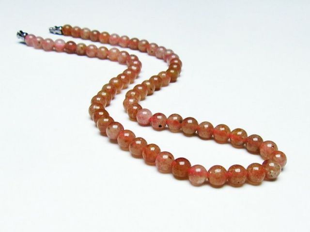 ストロベリークォーツネックレス 6mm [T489-1546]