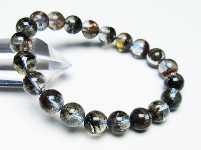 グリーンファントム 8mm～10mm ブレスレット 天然石 グリーンファントムブレスレット 10mm [t493-6362]