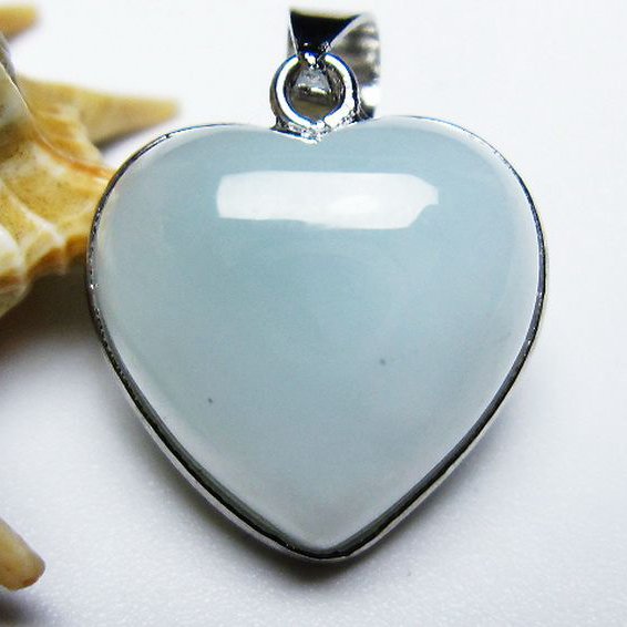 ラリマーハートペンダント[T495-3996]