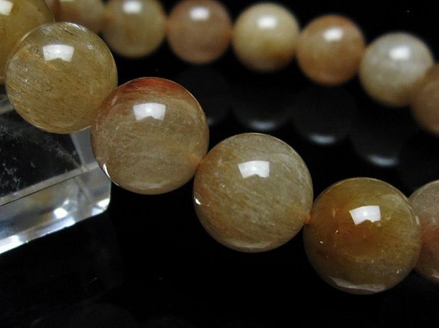 金針ルチル水晶ブレスレット 12mm [t5-21896]