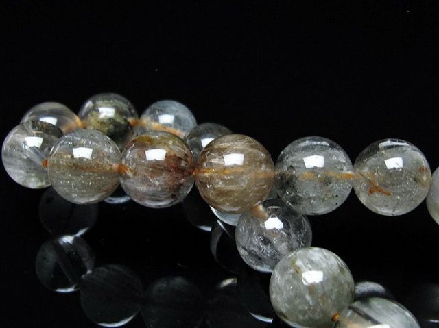 金針ルチル水晶ブレスレット 11mm [t5-21905]