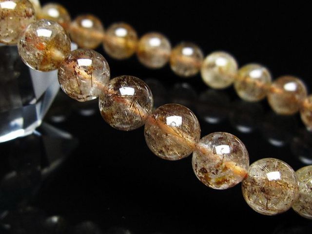 ガーデン水晶 ルチル入り ブレスレット 8mm [t50-10310]