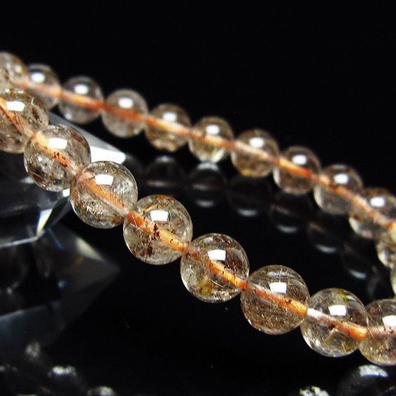 ガーデン水晶 ルチル入り ブレスレット 8mm [t50-10364]