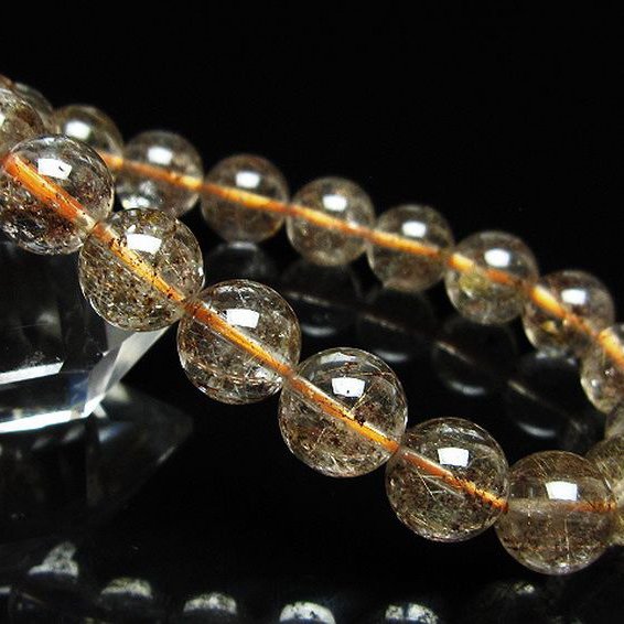 ガーデン水晶 ルチル入り ブレスレット 11mm [t50-10393]