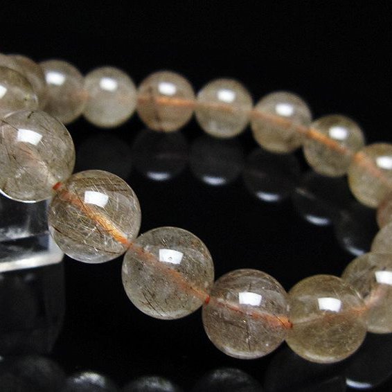 金針ルチル水晶ブレスレット 12mm [t50-10594]