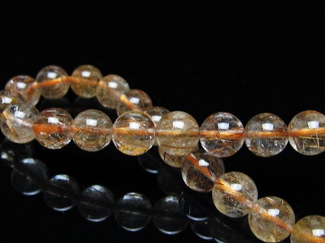 金針ルチル水晶ブレスレット 8mm [t50-10712]