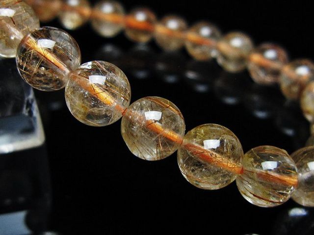金針ルチル水晶ブレスレット 8mm [t50-10712]