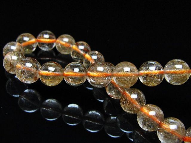 金針ルチル水晶ブレスレット 8mm [t50-10716]