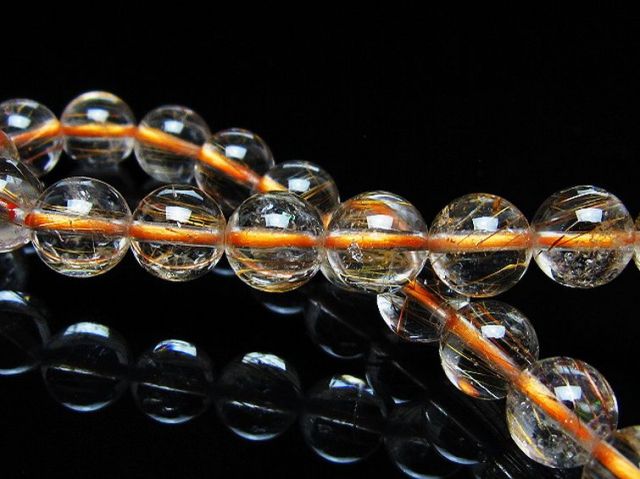 金針ルチル水晶ブレスレット 8mm [t50-10722]