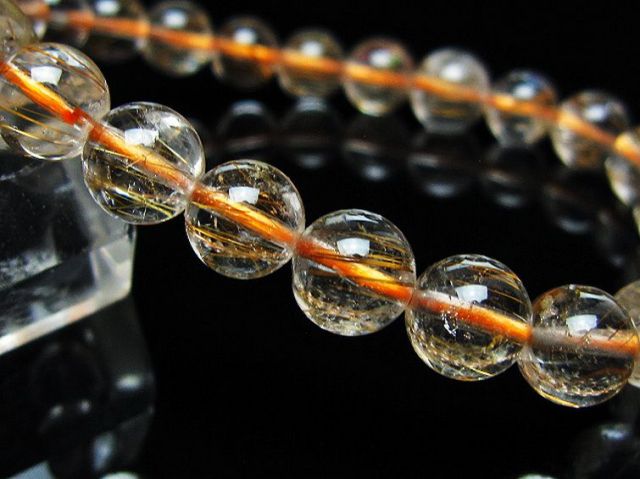 金針ルチル水晶ブレスレット 8mm [t50-10722]