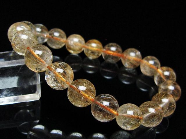 金針ルチル水晶ブレスレット 10mm [t50-10740]