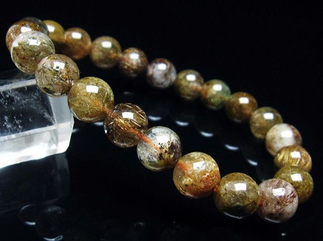 金針ルチル水晶ブレスレット 8mm [T50-8956]