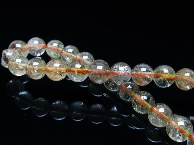 金針ルチル水晶ブレスレット 6mm [T50-8963]