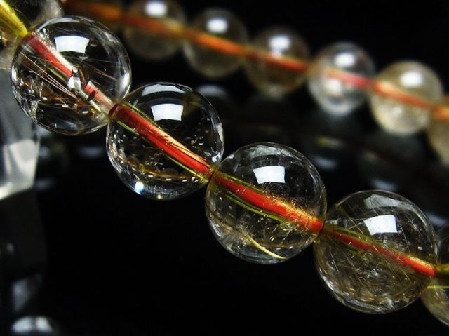 金針ルチル水晶ブレスレット 10mm [T50-9149]