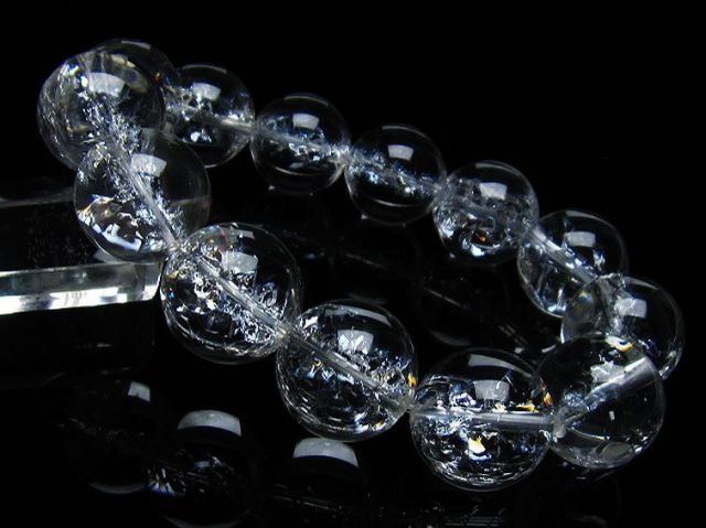 アイリスクォーツ 虹入り レインボークラック水晶 ブレスレット 18mm [T502-8767]