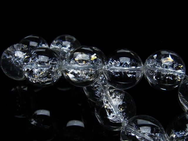 アイリスクォーツ 虹入り レインボークラック水晶 ブレスレット 18mm [T502-8767]