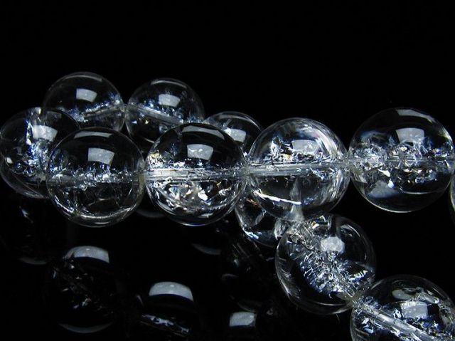 アイリスクォーツ 虹入り レインボークラック水晶 ブレスレット 18mm [T502-8771]