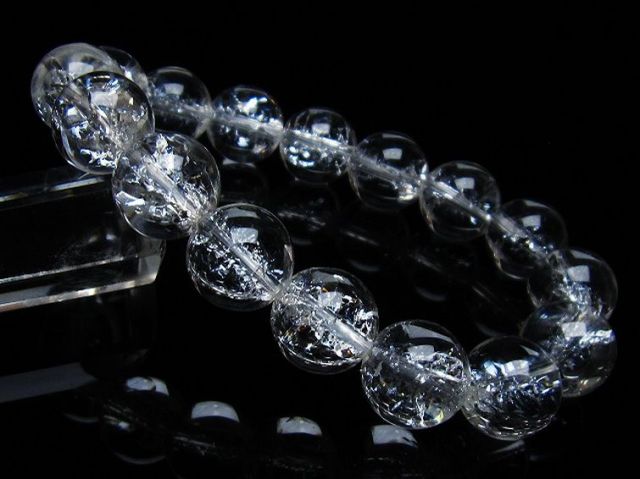 アイリスクォーツ 虹入り レインボークラック水晶 ブレスレット 14mm [T502-8806]