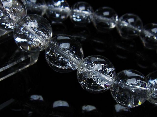 アイリスクォーツ 虹入り レインボークラック水晶 ブレスレット 14mm [T502-8806]