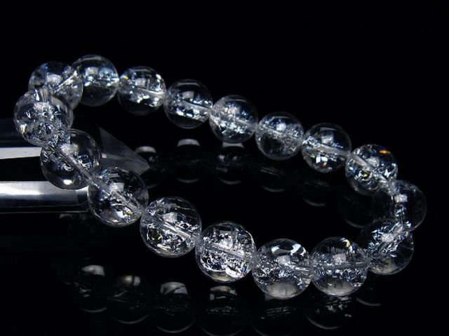 アイリスクォーツ 虹入り レインボークラック水晶 ブレスレット 13mm [T502-8947]