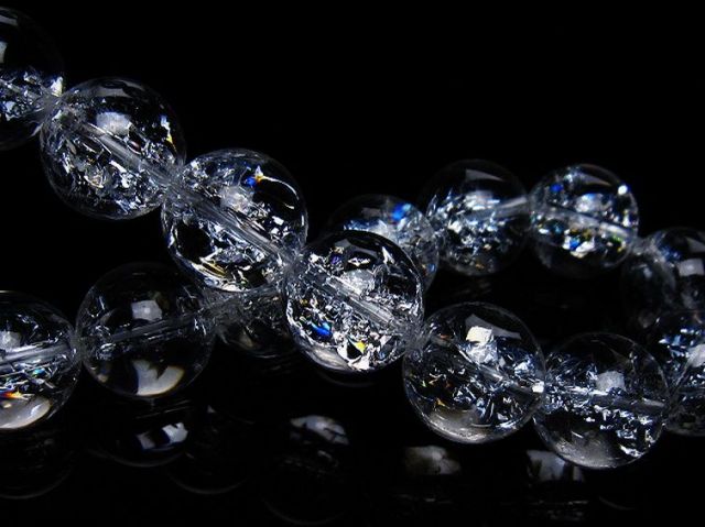 アイリスクォーツ 虹入り レインボークラック水晶 ブレスレット 13mm [T502-8947]