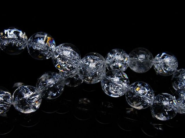 アイリスクォーツ 虹入り レインボークラック水晶 ブレスレット 11mm [T502-9020]