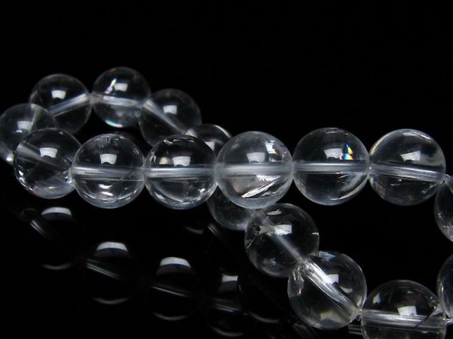 ＊みだきゆ様＊水入り　流砂入り　虹入り水晶　サンストーン　ブレスレット アイリスクォーツ 虹入り レインボー水晶 ブレスレット 12mm [T506-2087]