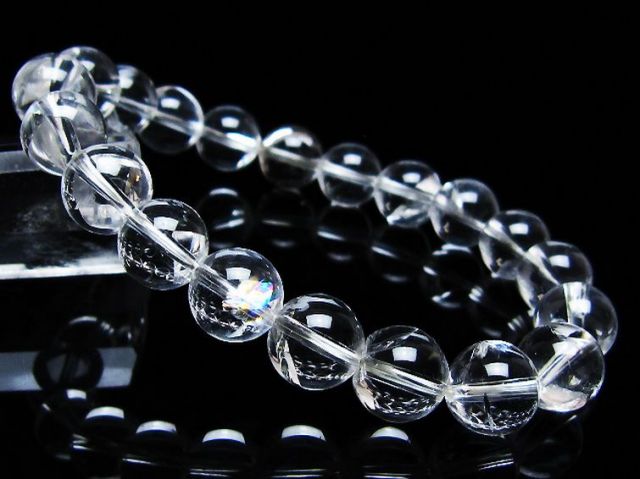 アイリスクォーツ 虹入り レインボー水晶 ブレスレット 10mm [T506-2681]