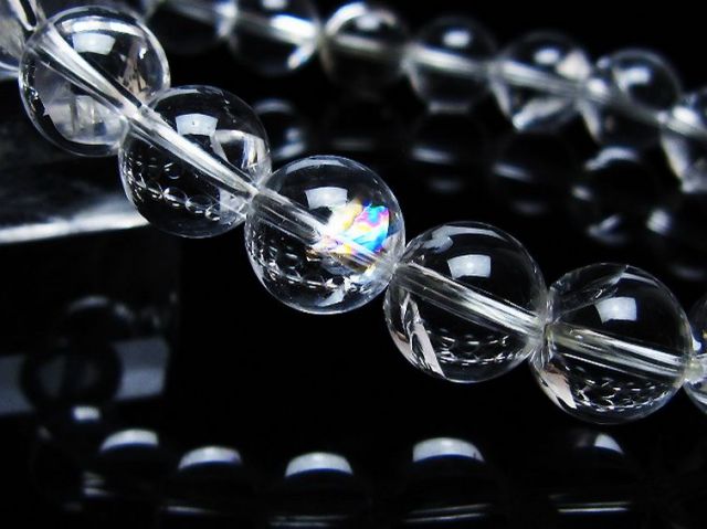 アイリスクォーツ 虹入り レインボー水晶 ブレスレット 10mm [T506-2681]