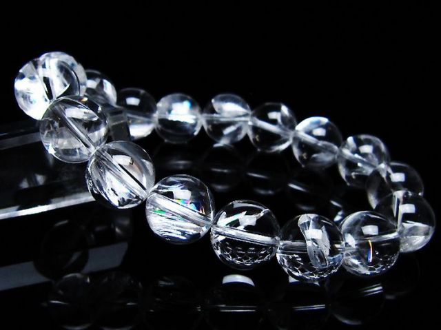 アイリスクォーツ 虹入り レインボー水晶 ブレスレット 12mm [T506-2747]