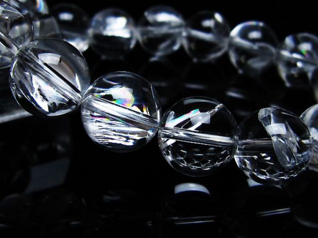 アイリスクォーツ 虹入り レインボー水晶 ブレスレット 12mm [T506-2747]