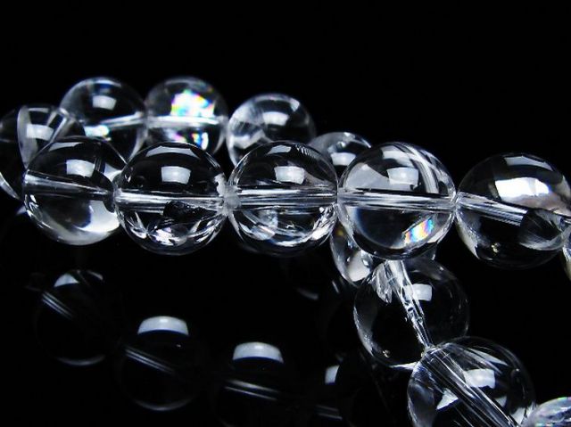 アイリスクォーツ 虹入り レインボー水晶 ブレスレット 12mm [T506-2752]