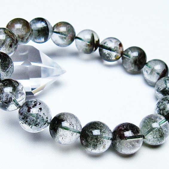 パワーストーン 天然石 グリーンファントムブレスレット 13mm [T507-3701]