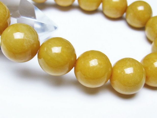 黄翡翠 ブレスレット 14mm [t51-17259]