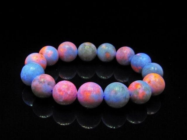 パワーストーン 天然石 ハックマナイト ブレスレット14mm[T52-3514]1枚目