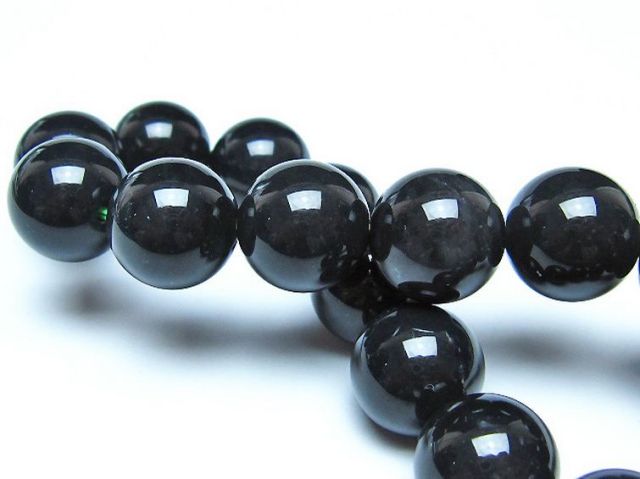 チンターマニストーン アリゾナ州産 天然ガラス ブレスレット（サフォーダイト/シリウス隕石） 13mm [t520-1644]