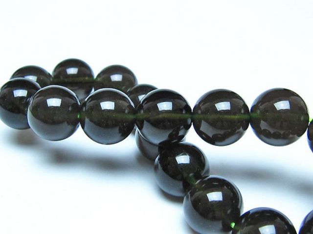 チンターマニストーン アリゾナ州産 天然ガラス ブレスレット（サフォーダイト/シリウス隕石） 13mm [t520-1807]