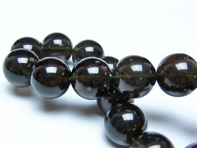 チンターマニストーン アリゾナ州産 天然ガラス ブレスレット（サフォーダイト/シリウス隕石） 15mm [t520-1860]