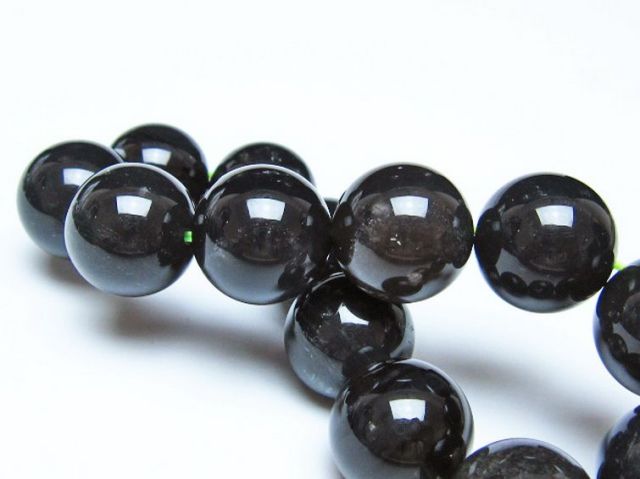 チンターマニストーン アリゾナ州産 天然ガラス ブレスレット（サフォーダイト/シリウス隕石） 17mm [t520-1963]