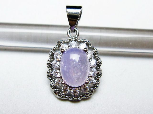 スコロライト（ラベンダークォーツ）ペンダント[T525-2143]