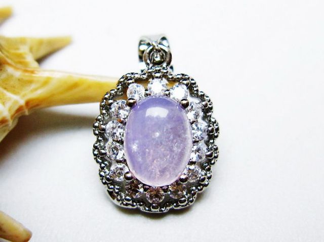 スコロライト（ラベンダークォーツ）ペンダント[T525-2143]
