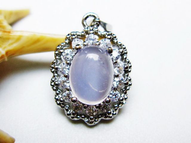 スコロライト（ラベンダークォーツ）ペンダント[T525-2159]