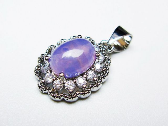 スコロライト（ラベンダークォーツ）ペンダント[T525-2164]