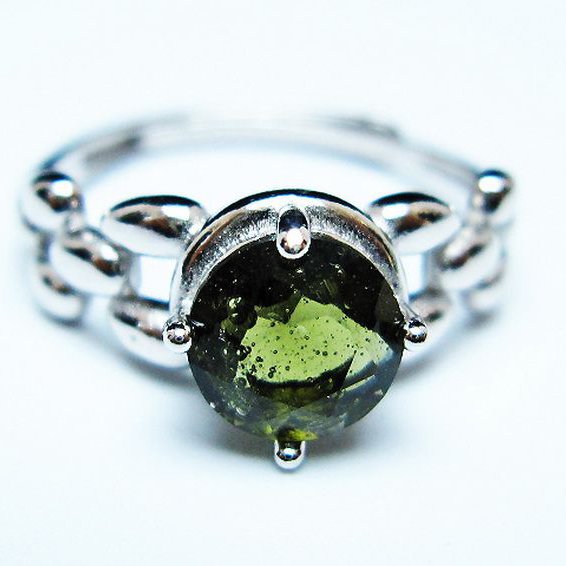 モルダバイト指輪(15号) [t526-1472]