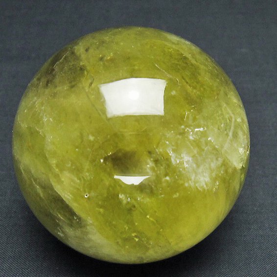 まる　2点　水晶 パワーストーン 天然石 シトリン水晶丸玉 65mm [T529-6190]