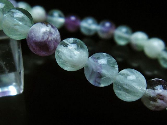 パワーストーン 天然石 エンジェルフェザー フローライト ブレスレット