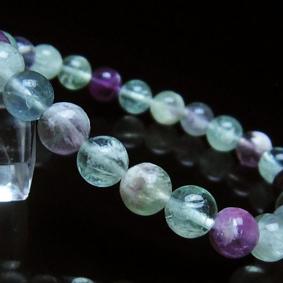 パワーストーン 天然石 エンジェルフェザー フローライト ブレスレット  